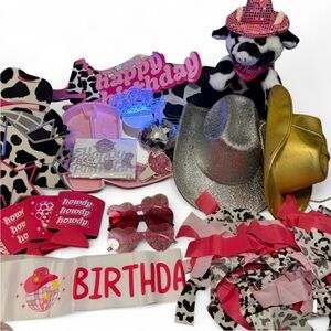 Howdy cowprint party leftover supplies